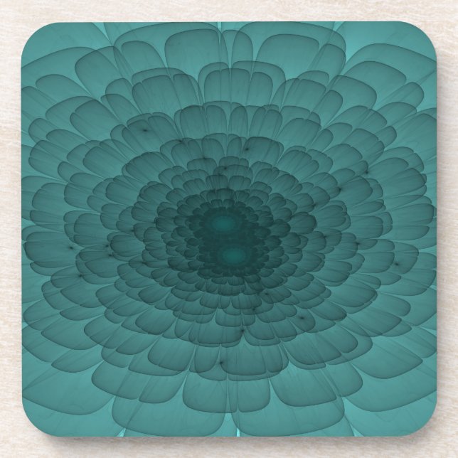 Petals in Teal Coaster (Front)