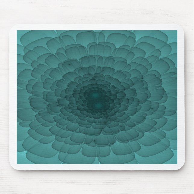 Petals in Teal Mouse Mat (Front)