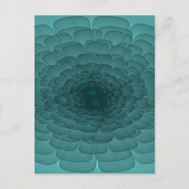 Petals in Teal Postcard (Front)
