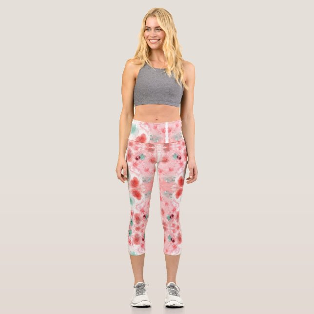 Petals in the Mist Capri Leggings (Front)