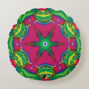 Petals Kaleidoscope Round Cushion
