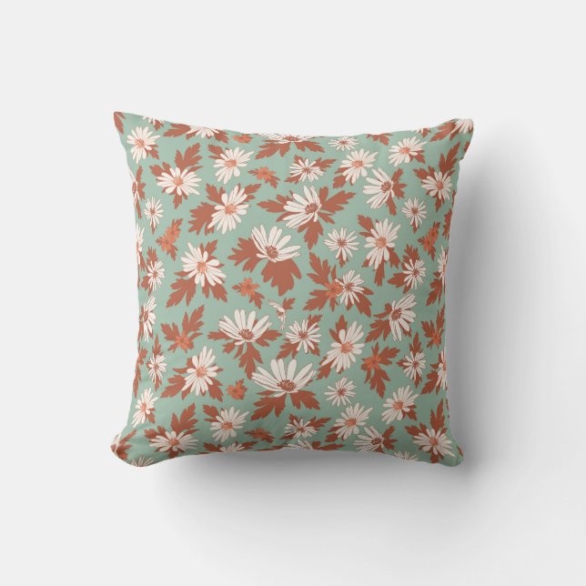 Petals - Light Teal Cushion (Front)