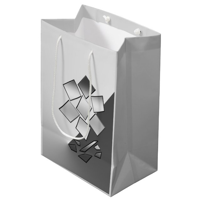 Petals of chrome medium gift bag (Front Angled)