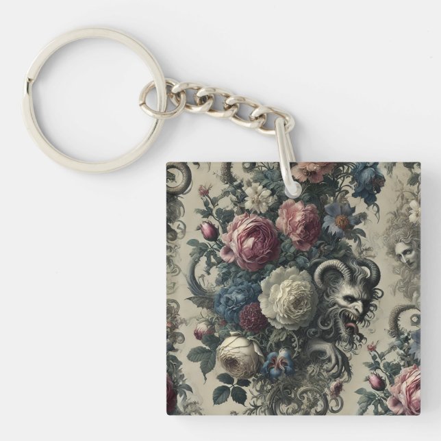 Petals of Decadence – Gothic Baroque  Key Ring (Front)