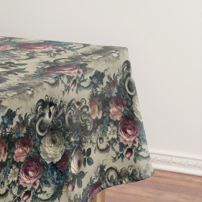 Petals of Decadence – Gothic Medium Pattern Tablecloth (In Situ)