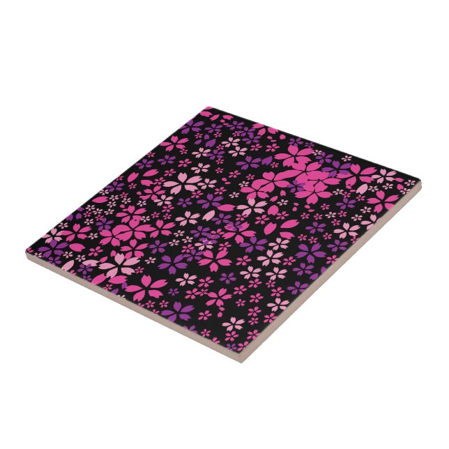 Petals of Serenity: Cherry Blossom Tile (Side)