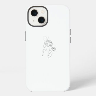 Petals & Peace - Minimalist Female Line Art iPhone 13 Case