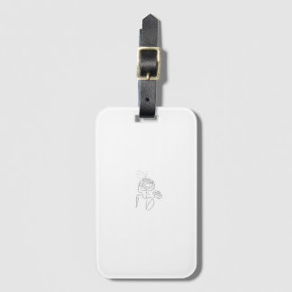 Petals & Peace - Minimalist Feminine Line Art Luggage Tag