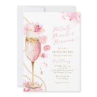 Petals, Pearls & Prosecco Bridal Shower Invitation