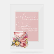 Petals, Pearls & Prosecco Bridal Shower Welcome