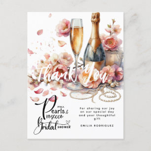 Petals Pearls Prosecco Favours Bridal Shower Postc Postcard