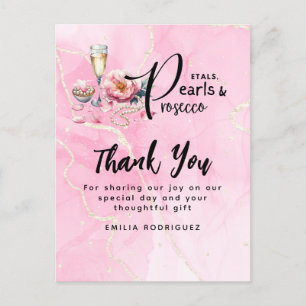 Petals Pearls Prosecco Favours Bridal Shower Postcard
