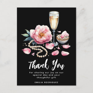 Petals Pearls Prosecco Favours Bridal Shower Postcard