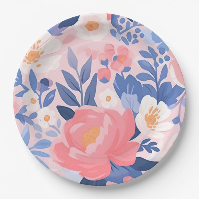     Petals & Picnic Collection paper plate (Front)