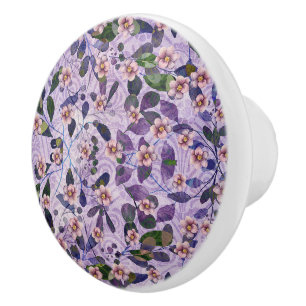 Petals & Poetry - Nature Inspired Floral Art -  Ceramic Knob
