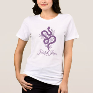 "Petals & Poison" Snake & Flower T-Shirt - Tri-Blend Shirt