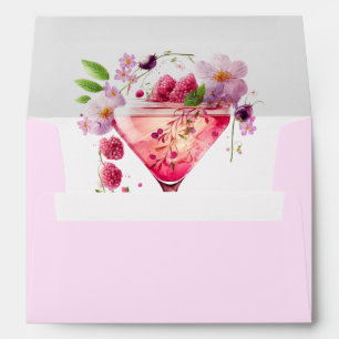 Petals & Prosecco Blush Pink Floral Bridal Shower Envelope
