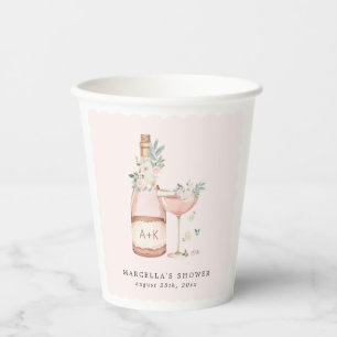 Petals & Prosecco Bridal Shower Bachelorette Paper Cups