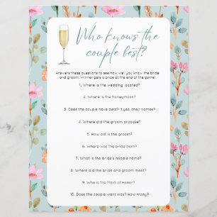 Petals & Prosecco Bridal Shower Games
