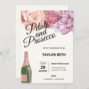 Petals & Prosecco Bridal Shower Invitation