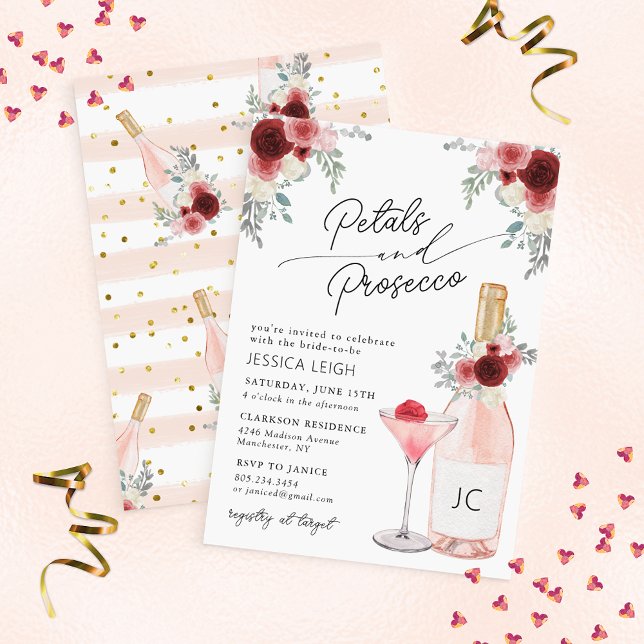 Petals & Prosecco Bridal Shower Invitation (Creator Uploaded)