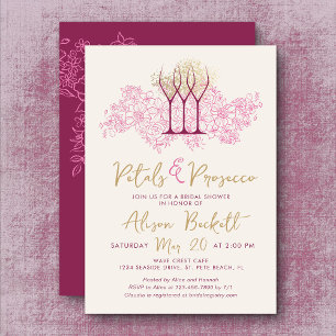 Petals & Prosecco Bridal Shower Invitation