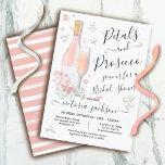 Petals & Prosecco Brunch & Bubbly Bridal Shower Invitation<br><div class="desc">Petals & Pink Prosecco Bridal or baby shower invitations. Features a the watercolor sparkling wine Prosecco bottle, champagne glass and delicate with pink and white flower petals. All wording can be changed to fit your needs! Great for a brunch, lunch or evening event.To make more changes go to Personalise this...</div>