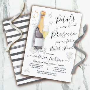 Petals & Prosecco Brunch & Bubbly Bridal Shower Invitation