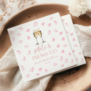 Petals & Prosecco Champagne Bridal Shower Napkin