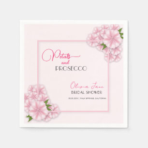 Petals & Prosecco Floral Arch Pink Bridal shower Napkin