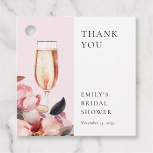 Petals & Prosecco Floral Bridal Shower Favour Tags