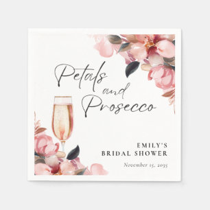 Petals & Prosecco Floral Bridal Shower Napkin