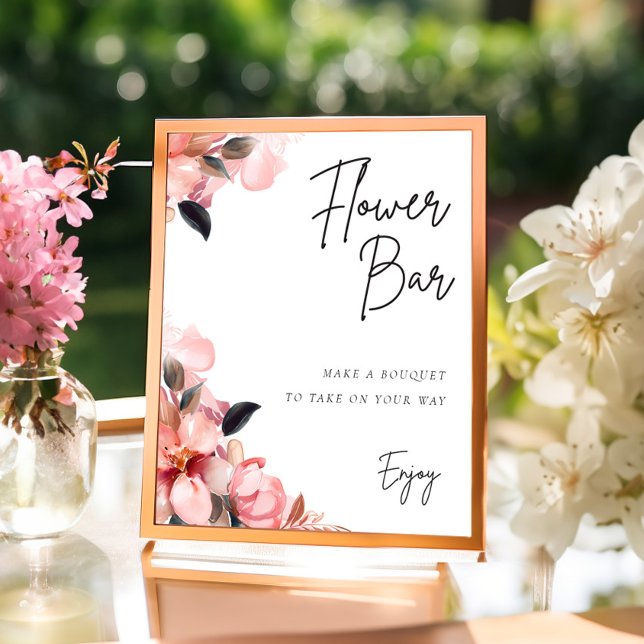 Petals & Prosecco Flower Bar Sign Bridal Shower (Creator Uploaded)
