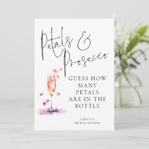 Petals Prosecco Guess How Many Bridal Shower Game Invitation