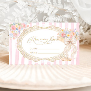 Petals Prosecco How Many Kisses Game Enclosure Card