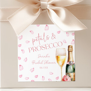 Petals & Prosecco Mimosa Champagne Bridal Shower  Square Sticker