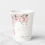 Petals & Prosecco Modern Pink Floral Bridal Shower Paper Cups<br><div class="desc">Serve bubbly, punch, or signature cocktails with a flourish. This floral cup brings together timeless blush blooms and modern typography—an effortless way to elevate the bar cart or drink station. Ideal for bridal showers, rosé brunches, or pink-themed celebrations. Complete the look with matching plates, napkins, and signage. Custom wording or...</div>