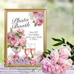 Petals & Prosecco Photo Booth Sign Invitation