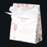 Petals & Prosecco Pink Floral Shower Thank You Favour Box<br><div class="desc">A lovely final flourish for your event, this floral favour box offers guests a thoughtful takeaway wrapped in beauty. The soft blush palette, watercolor florals, and signature pink prosecco glass make it feel elevated yet personal—ideal for holding sweets, bath treats, or any heartfelt gesture. Perfect for bridal showers, engagement teas,...</div>