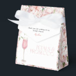 Petals & Prosecco Pink Floral Shower Thank You Favour Box<br><div class="desc">A lovely final flourish for your event, this floral favour box offers guests a thoughtful takeaway wrapped in beauty. The soft blush palette, watercolor florals, and signature pink prosecco glass make it feel elevated yet personal—ideal for holding sweets, bath treats, or any heartfelt gesture. Perfect for bridal showers, engagement teas,...</div>