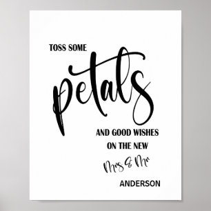 Petals wedding sign Poster