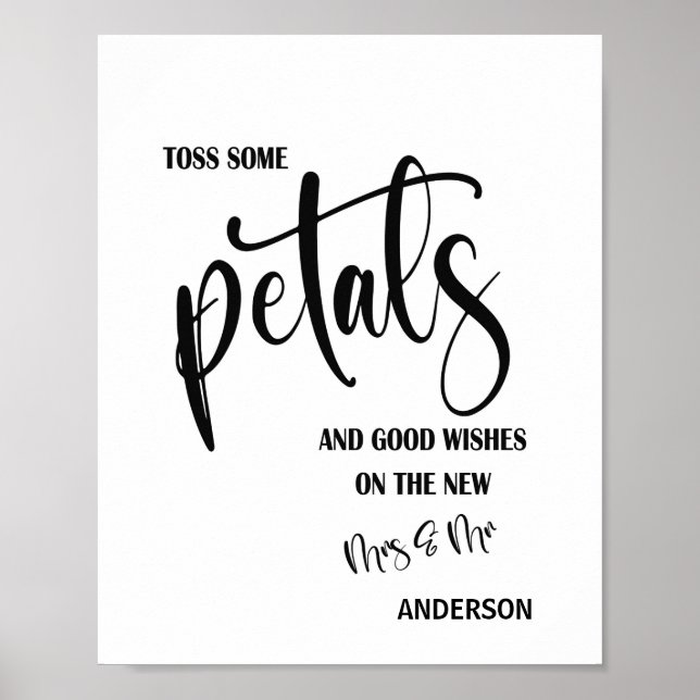 Petals wedding sign Poster (Front)