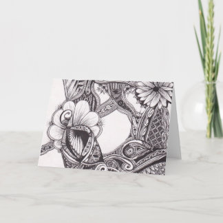 Petals Zig-Zags and Dots Notecard
