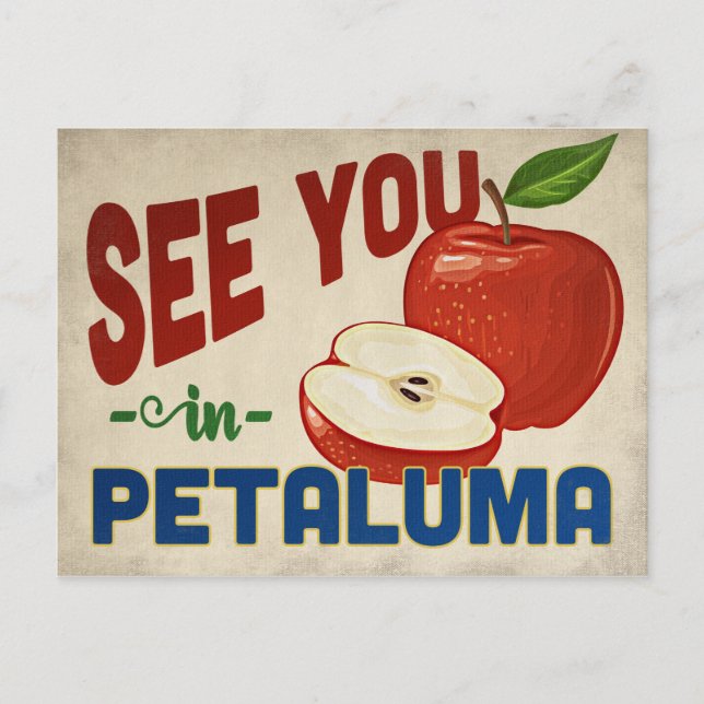 Petaluma California Apple - Vintage Travel Postcard (Front)