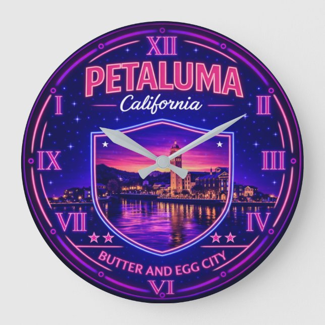 Petaluma California Large Clock (Front)