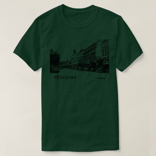 Petaluma California TShirt 3 (Design Front)