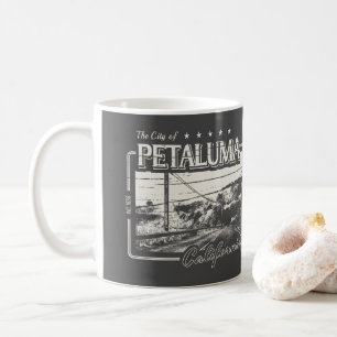 PETALUMA CALIFORNIA VINTAGE - CITY OF PETALUMA CA COFFEE MUG