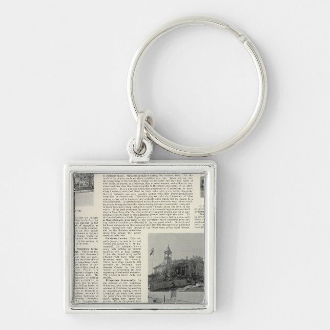 Petaluma Residences, California Key Ring (Front)