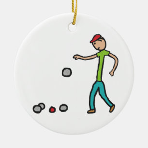 Petanque Ceramic Tree Decoration