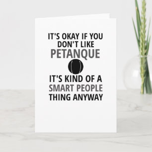 Petanque Gifts   Petanque Lover Petanque Player Card
